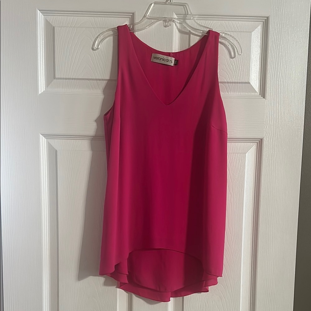Veronica M. Pink Asymmetrical Sleeveless XS Tank Top
